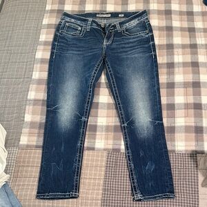 BKE Dark Wash Ankle Jeans